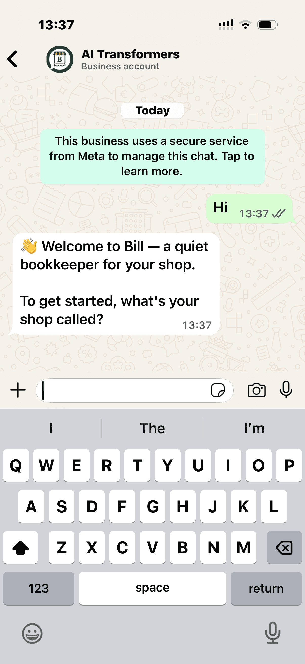 You say hi.