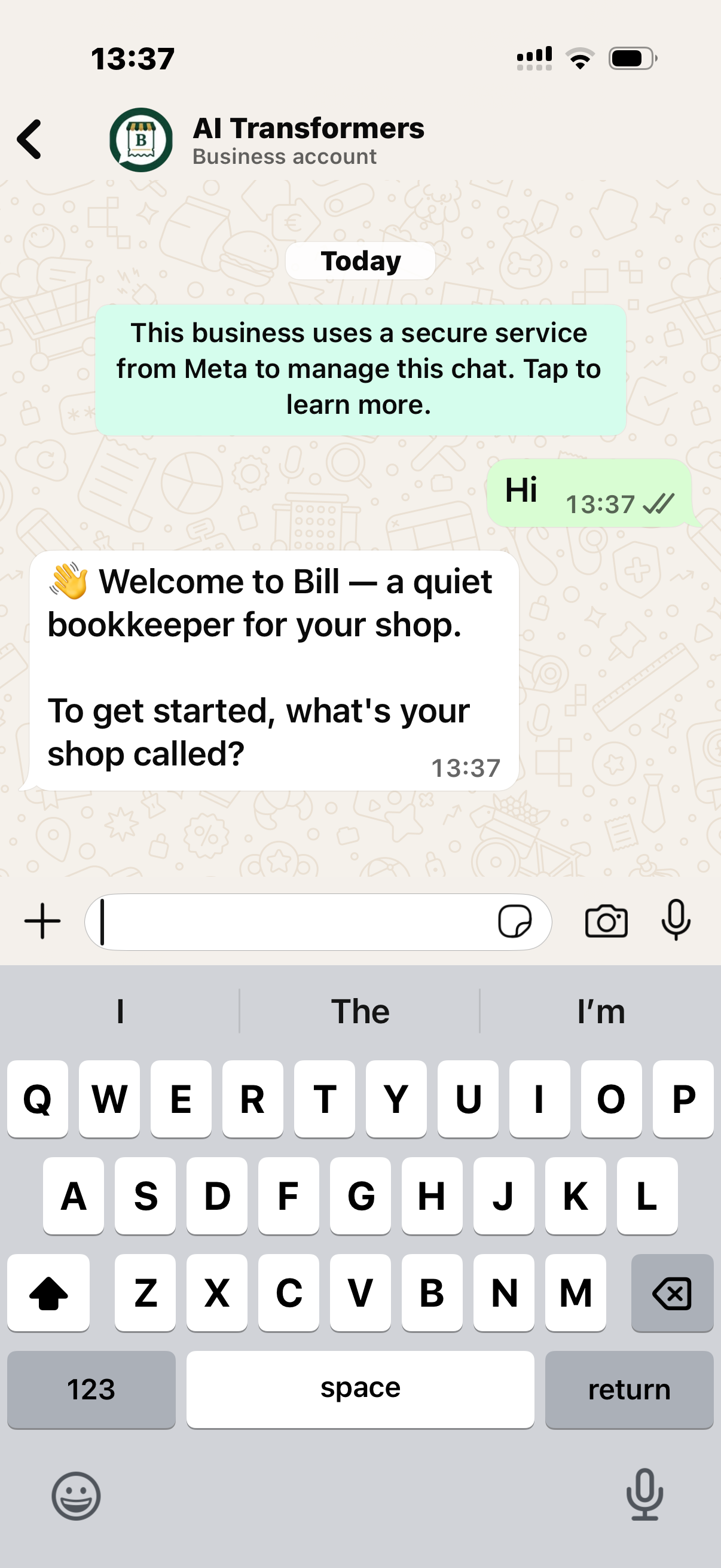 You say hi.